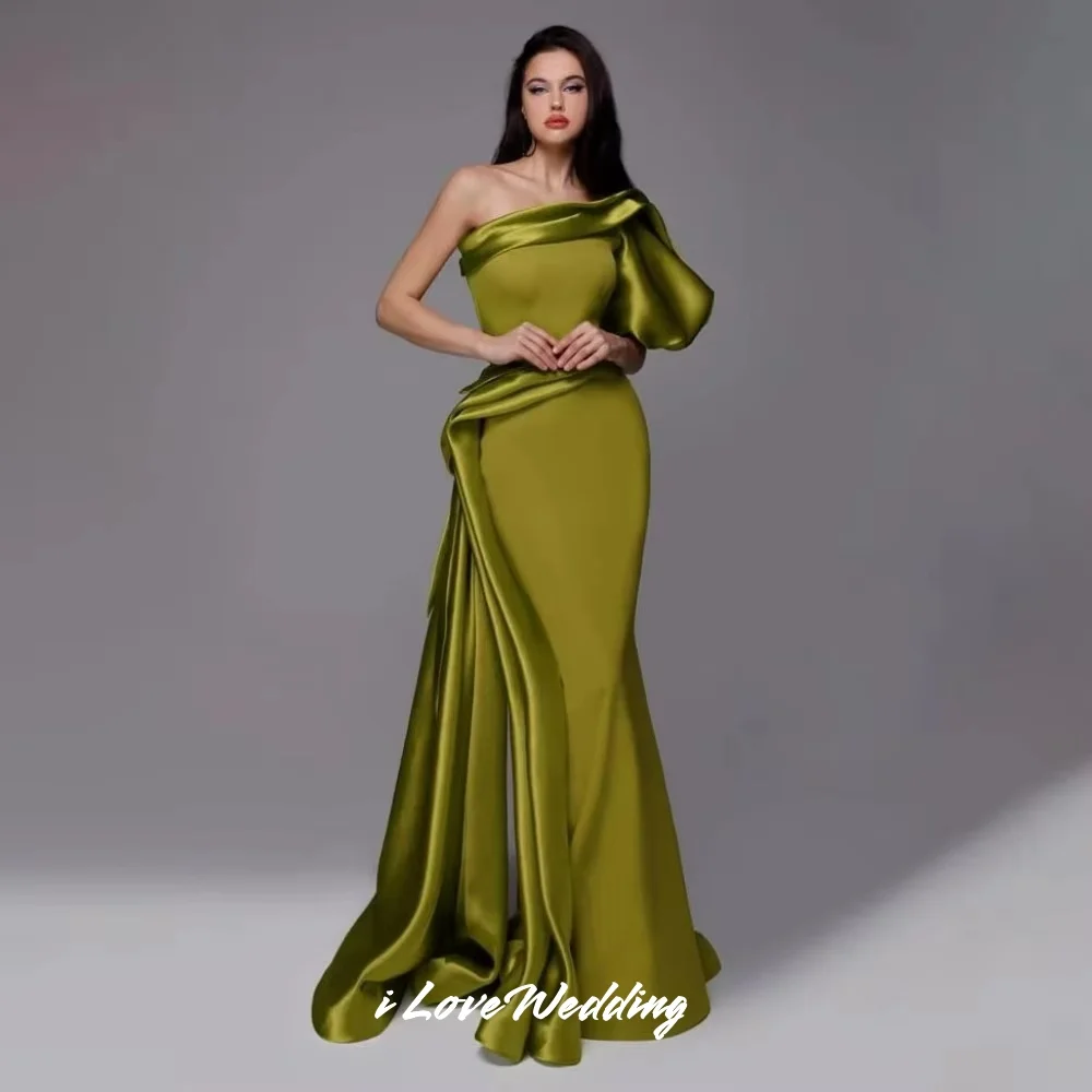 Elegant Strapless Evening Dresses 2025 Pleated Backless Mermaid Floor-Length Prom Dress Dresses For Special Occasions Customized