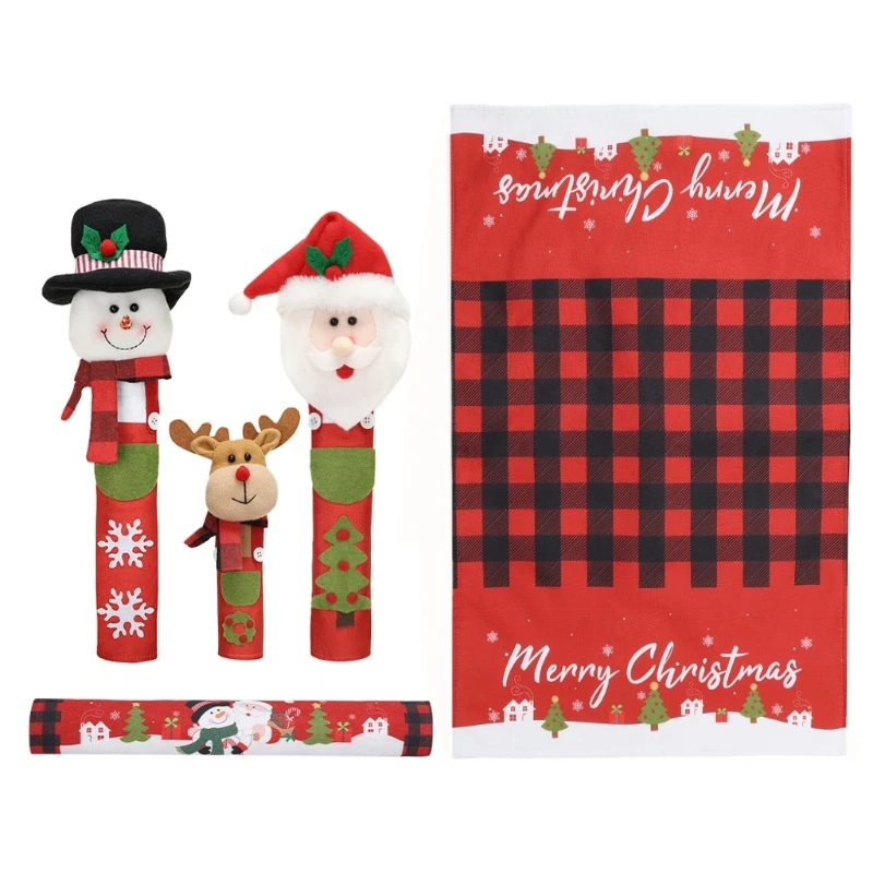 Christmas Refrigerator Sleeve Pack for Fridge and Microwave Use
