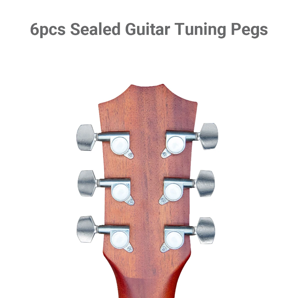 6Pcs/Set Sealed Guitar String Peg Locking Tuners 3L3R Tuning Peg String Tuners Electric Acoustic Guitar Tuner Machine Heads Knob