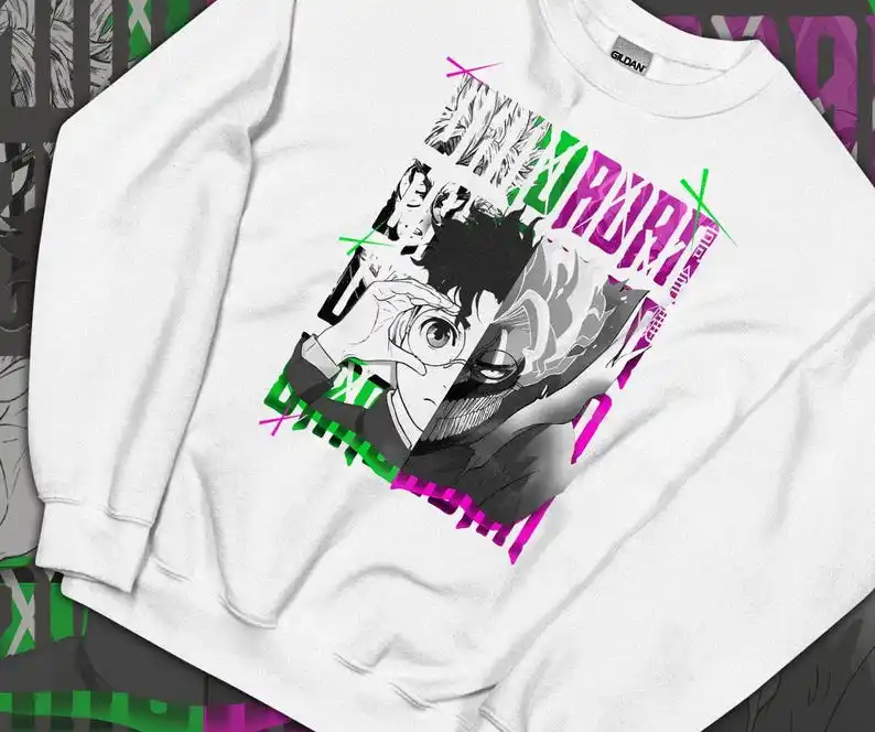 Dandadan Dynamic Unisex Sweatshirt Anime Manga Swatshirt Ken Turbo Granny Villain Theme Art Otaku Shonen Occult Series