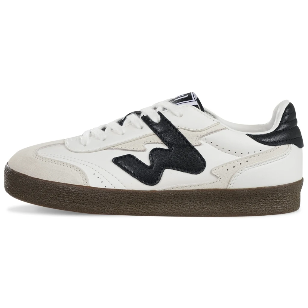 Ollieskate White Black Suede German Trainers Soft Sole Retro Low Top Skate Shoes Unisex Casual Street Sneakers