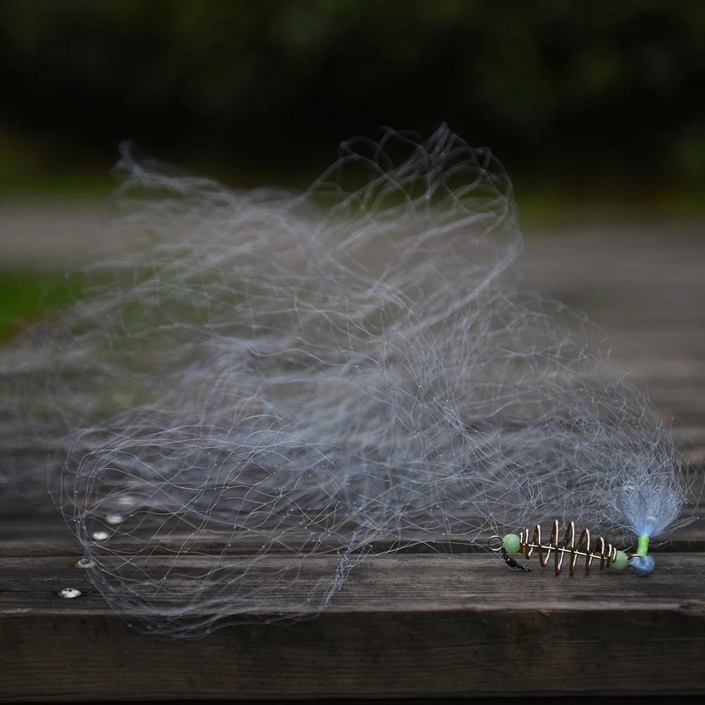 2 قطعة صافي صيد سمك الشبوط معالجة Pesca النحاس الربيع الضحلة الصيد المعاوضة مع مضيئة الخرز شبكة صافي للصيد الليلي