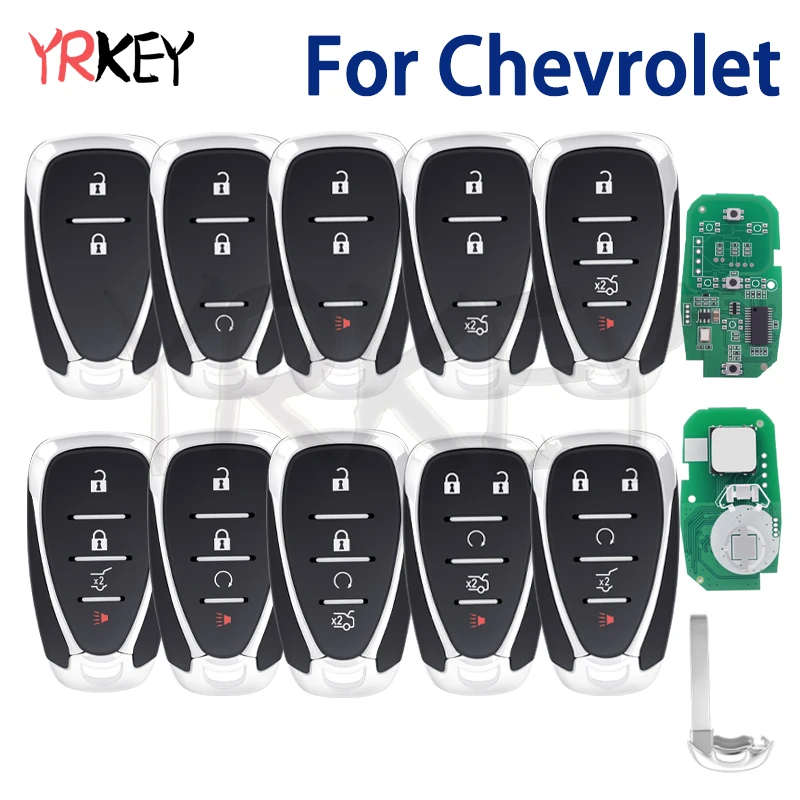YRKEY - Smart Car Key Fob 315/433MHz ID46 Chip For Chevrolet Volt Blazer Traverse Camaro Cruze Malibu Equinox Spark HYQ4AA/EA