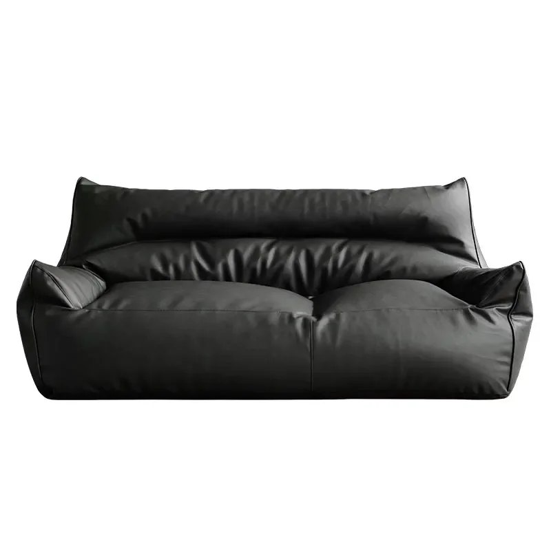 

Bean bag tatami living room bedroom double clothing store leather black small apartment sofa