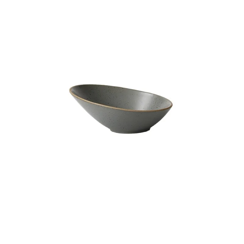 

CX Japanese-style ceramic diagonal bowl, special-shaped salad bowl serving bowl