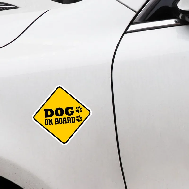 16cm Car Sticker DOG ON BOARD Lovely Waterproof and Sunscreen Decal Cover Scratches Warning,PVC