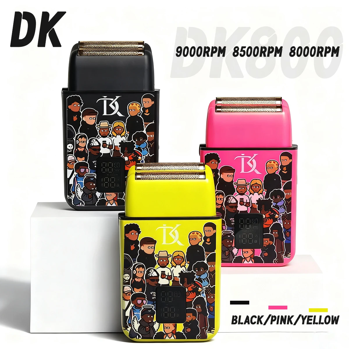 

DK PRO DK-800 Профессиональный парикмахерский триммер для волос, 3 скорости, 9000 об/мин, 8500 об/мин, 8000 об/мин, электробритва, машинка для стрижки бороды