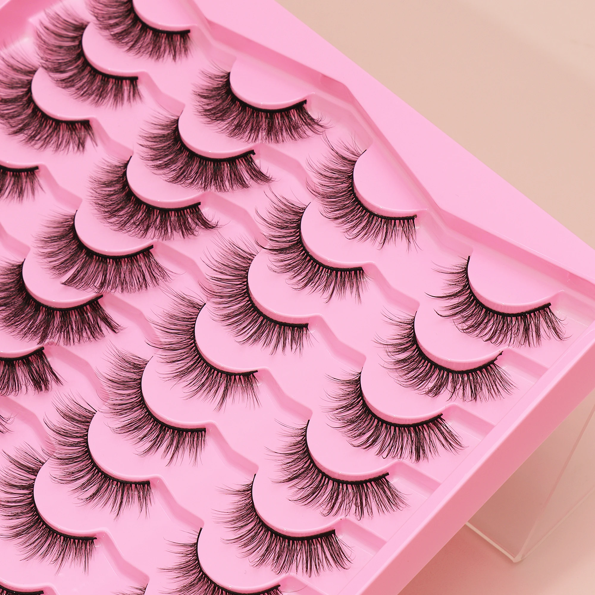 20 زوجًا من الرموش الصناعية الطبيعية رموش طويلة ناعمة وناعمة لاجتماعات العمل اليومية رموش صناعية طبيعية