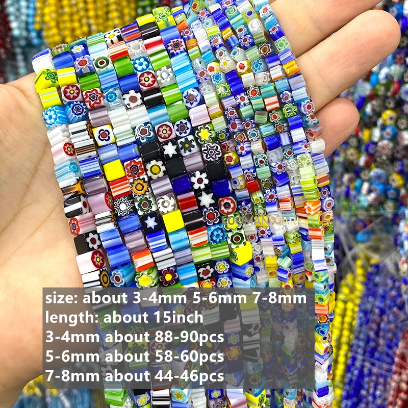 Großhandel Verschiedene Formen Handgefertigte Farbige Lampwork-Abstandsperlen für Schmuckherstellung DIY Armband Charms Zubehör 15'' – Detail 2