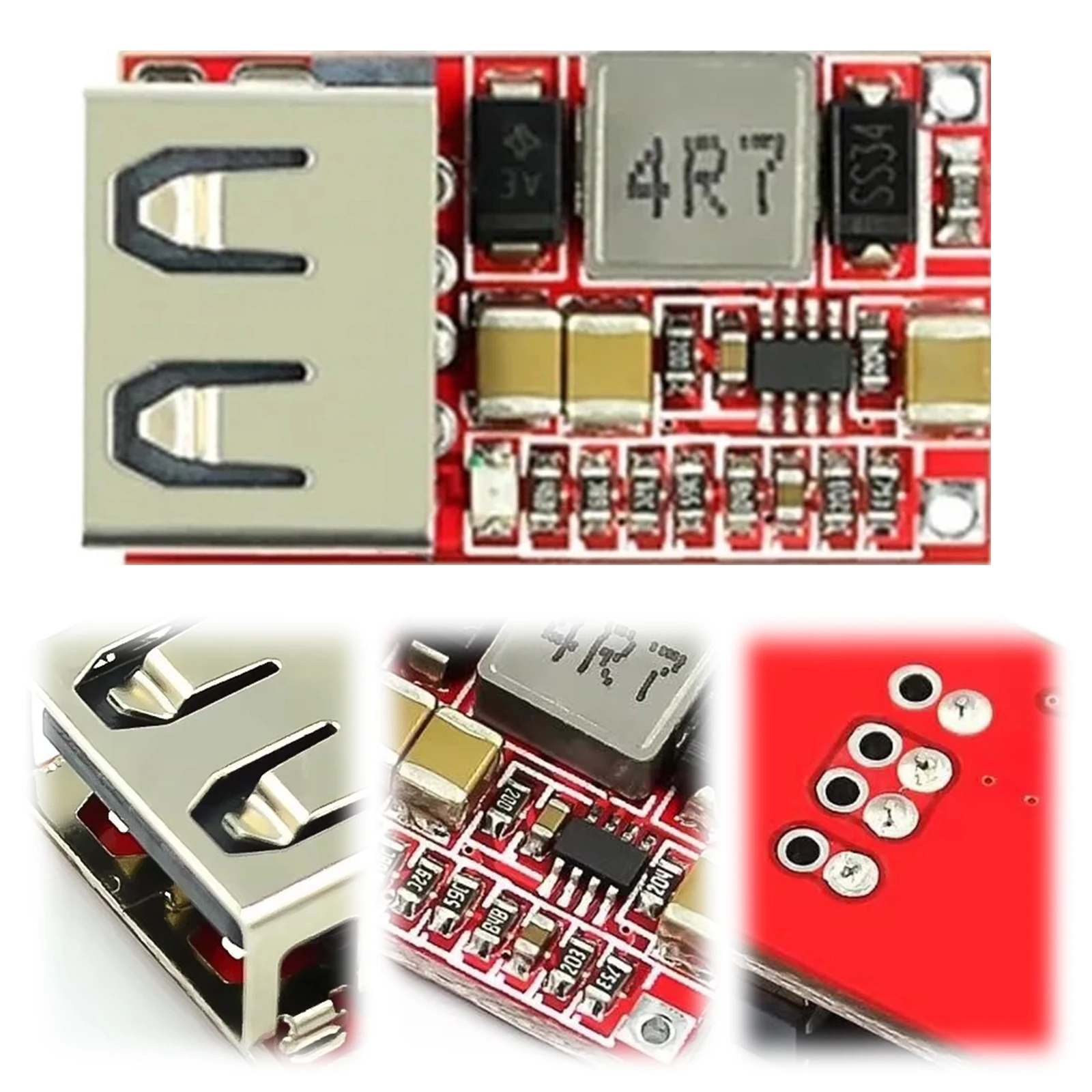DC-DC Step-Down Module USB-A 6-24V To 5V3A USB Step Down Module Power Adjustable Converter for Car Mobile Phone Chargers