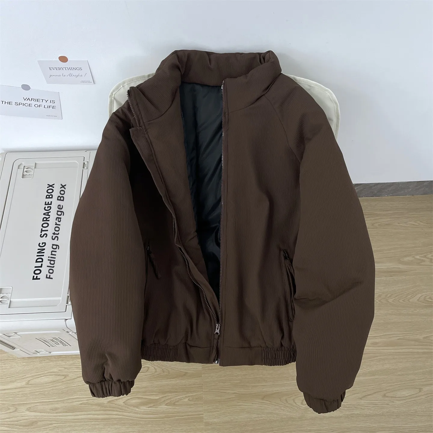 

Утепленная хлопковая куртка мужская винтажная теплая с воротником-стойкой, рабочая зимняя куртка, базовая повседневная верхняя одежда для отдыха