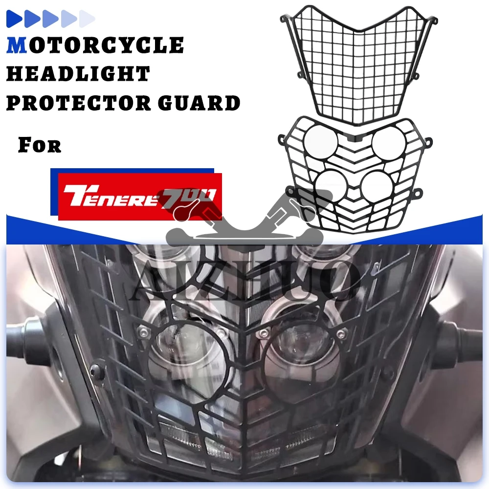

2025 Tenere 700 Headlight Protector Guard Grill Cover For YAMAHA Tenere700 T7 Rally XTZ700 Tenere 700 2019 - 2024 Accessories