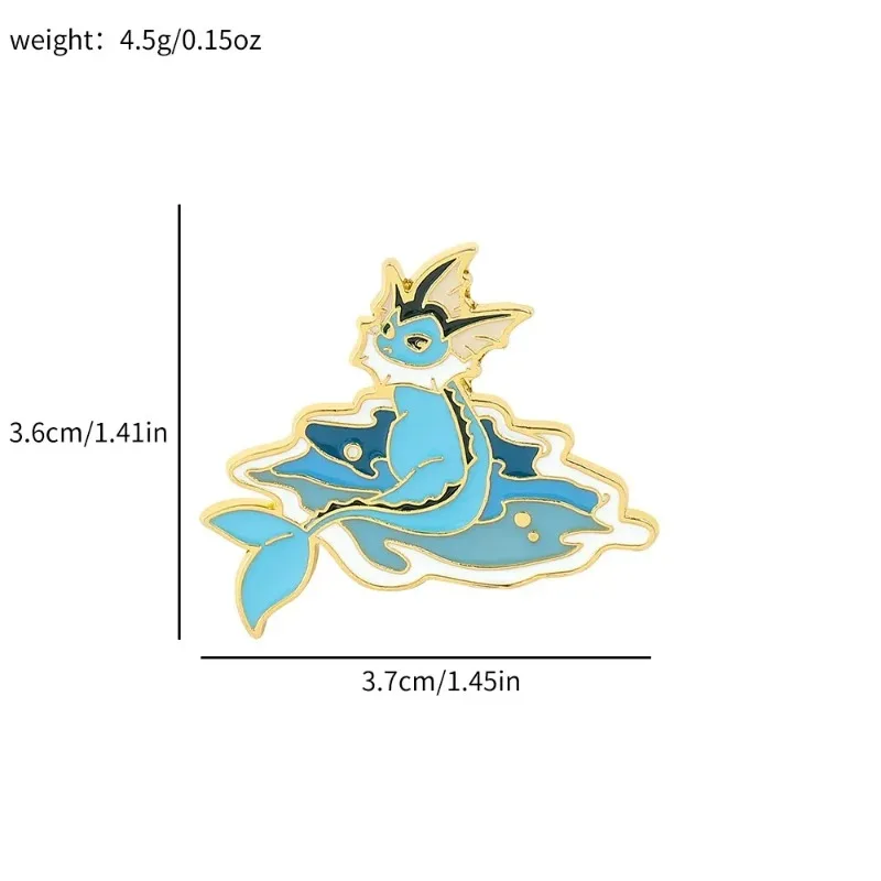 Pokemon Eeveelution Eevee Enamel Pins Anime Kawaii Vaporeon Glaceon Sylveon Lapel Pin for Men Jewellery Clothes Hat Backpack