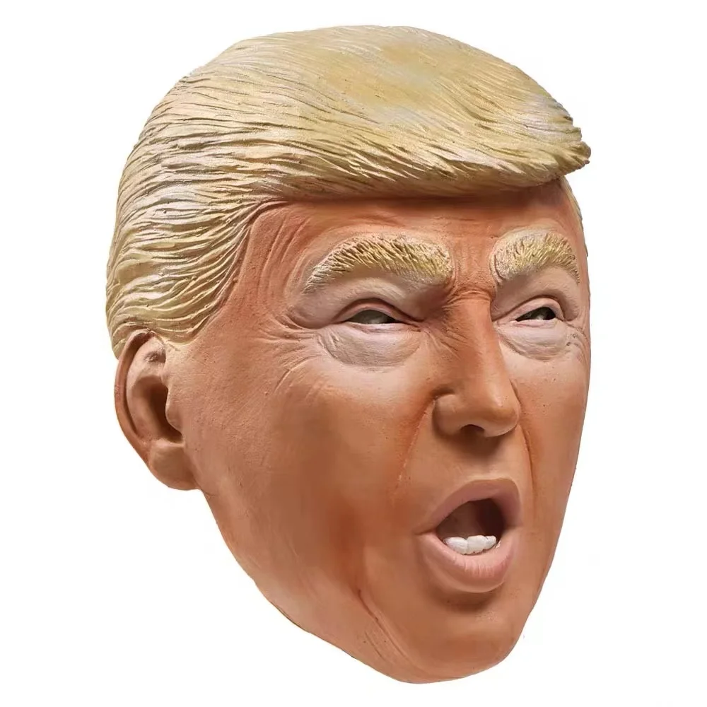 Американский-президент-Дональд-Трамп-маска-с-открытым-ртом-маска-Трампа-латексная-маска-Веселая-фотография-костюм-Новинка