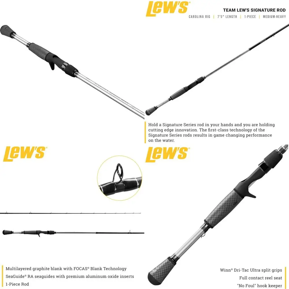 

Signature Series Casting Rod, Graphite Construction, Ultra Split Grip Handle, Silver Finish
