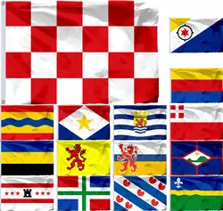 Netherlands 12 State North Brabant Flag Drenthe and Frisian 3X5FT Groningen of Utrecht 21x14cm NL Limburg Banner Zeeland 4x6ft