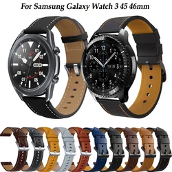 22mm Official Leather Bracelet Belt For Samsung Gear S3 Classic/Frontier Smart Watchbands Wrist for Galaxy Watch 3 45 46mm Strap