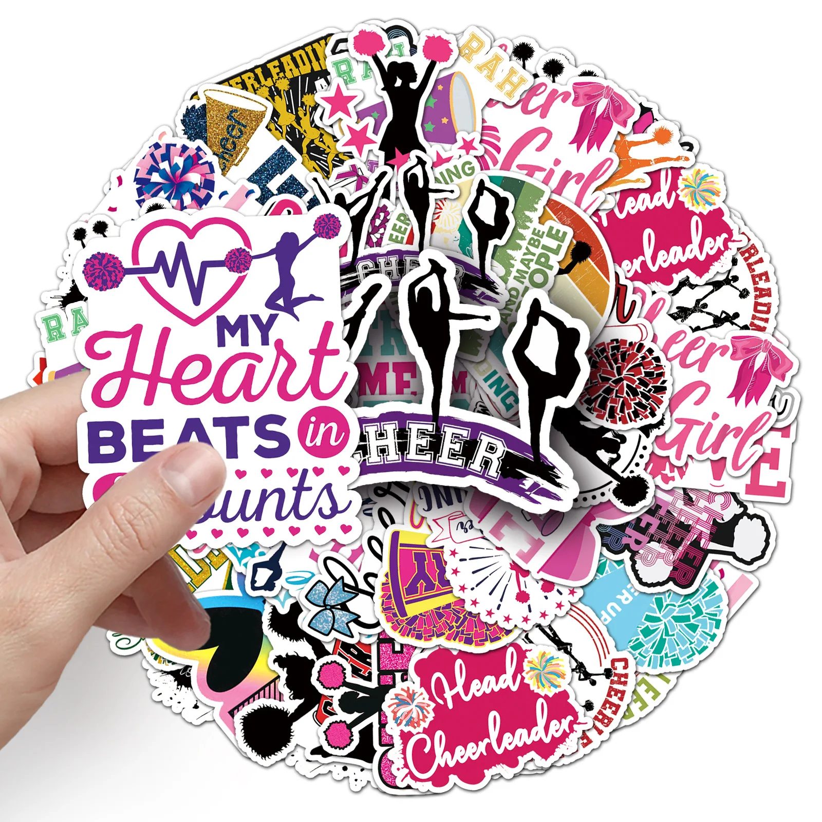 50 قطعة ملصقات الجمباز الرياضية التشجيع الكتابة على الجدران الكرتون الشارات الإبداعية الديكور أكواب مياه صندوق أدوات مكتب الأمتعة #3