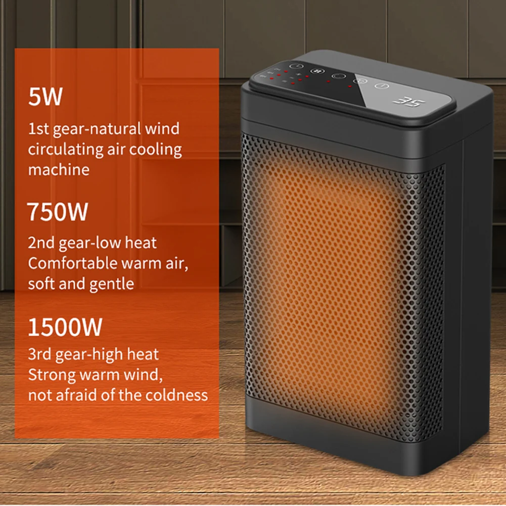 

Портативный мини-электрический обогреватель для комнаты, компактный комнатный обогреватель, тепловентилятор для ванной, с пультом ДУ, для дома