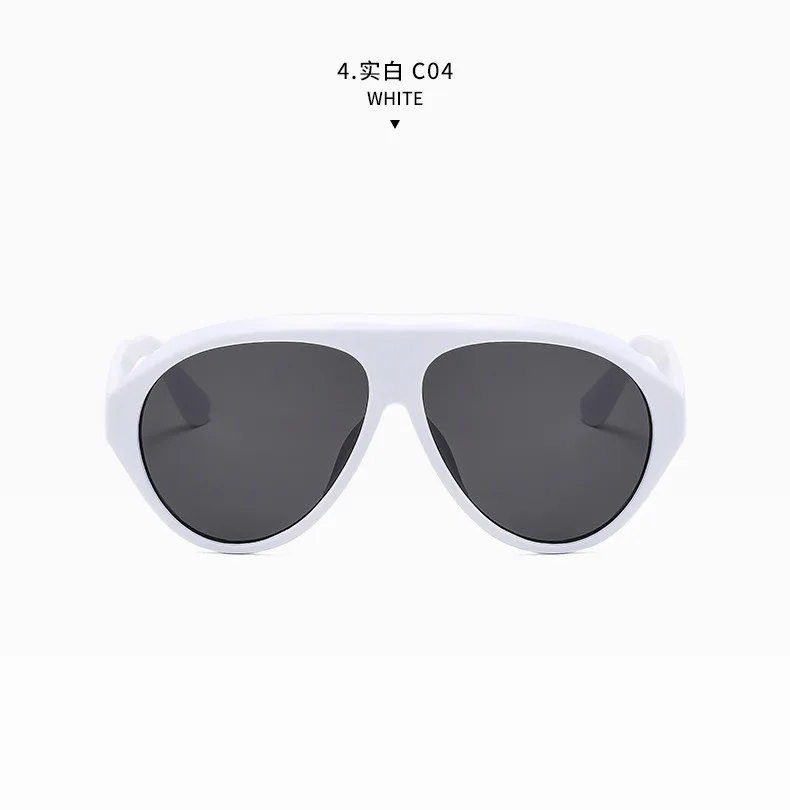 Übergroße Pilot Sonnenbrille Frau Luxus Marke Vintage Ein Stück Sonnenbrille Für Dame Beliebte Großen Rahmen Shades Brillen UV400 – Detail 15