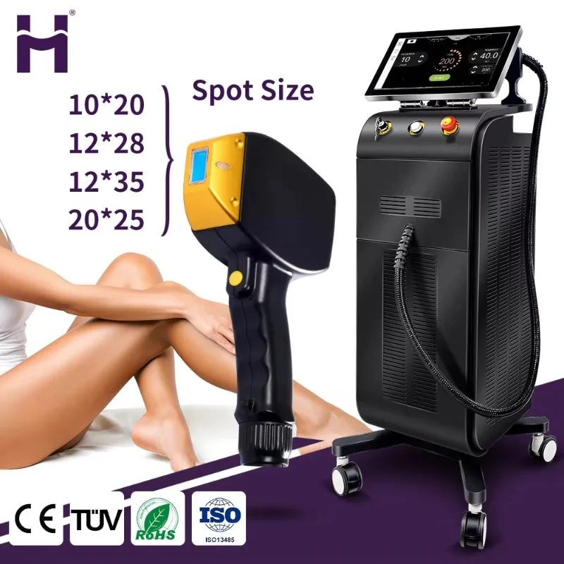 Cloud Computing Ice Titanium CE for 755 808 1064nm 3-Wave Hair Removal Diode Laser Machine HUAMEI DL2005 Triple Cooling 14