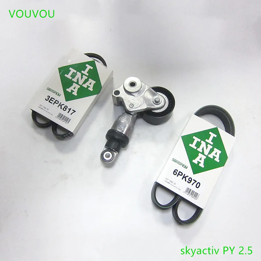 Car accessories PY01-15-980 SKYACTIV engine belt tensioner set for Mazda 6 2013-2020 CX-5 CX-4 CX-8 CX-50 2.5 PY engine