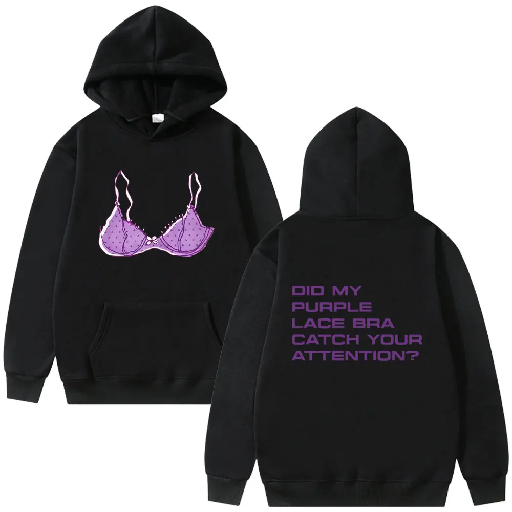

Singer Tate Mcrae Did My Purple Lace Bra So Close To What Graphic Hoodie Men Women Clothing Fashion Casual Oversized Pullover