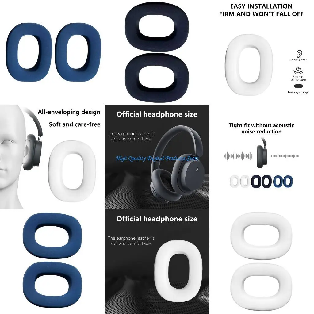 

U2JE Ice Silk Headphone Pad Sweatproof Ergonomic Noise Reduction For Select Model