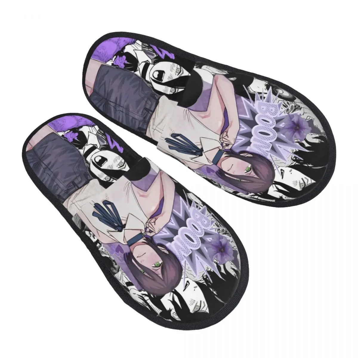 

Плюшевые тапочки Chainsaw Man Reze для гостиной, аниме, манга, мягкие тапочки из пены с эффектом памяти, нескользящие