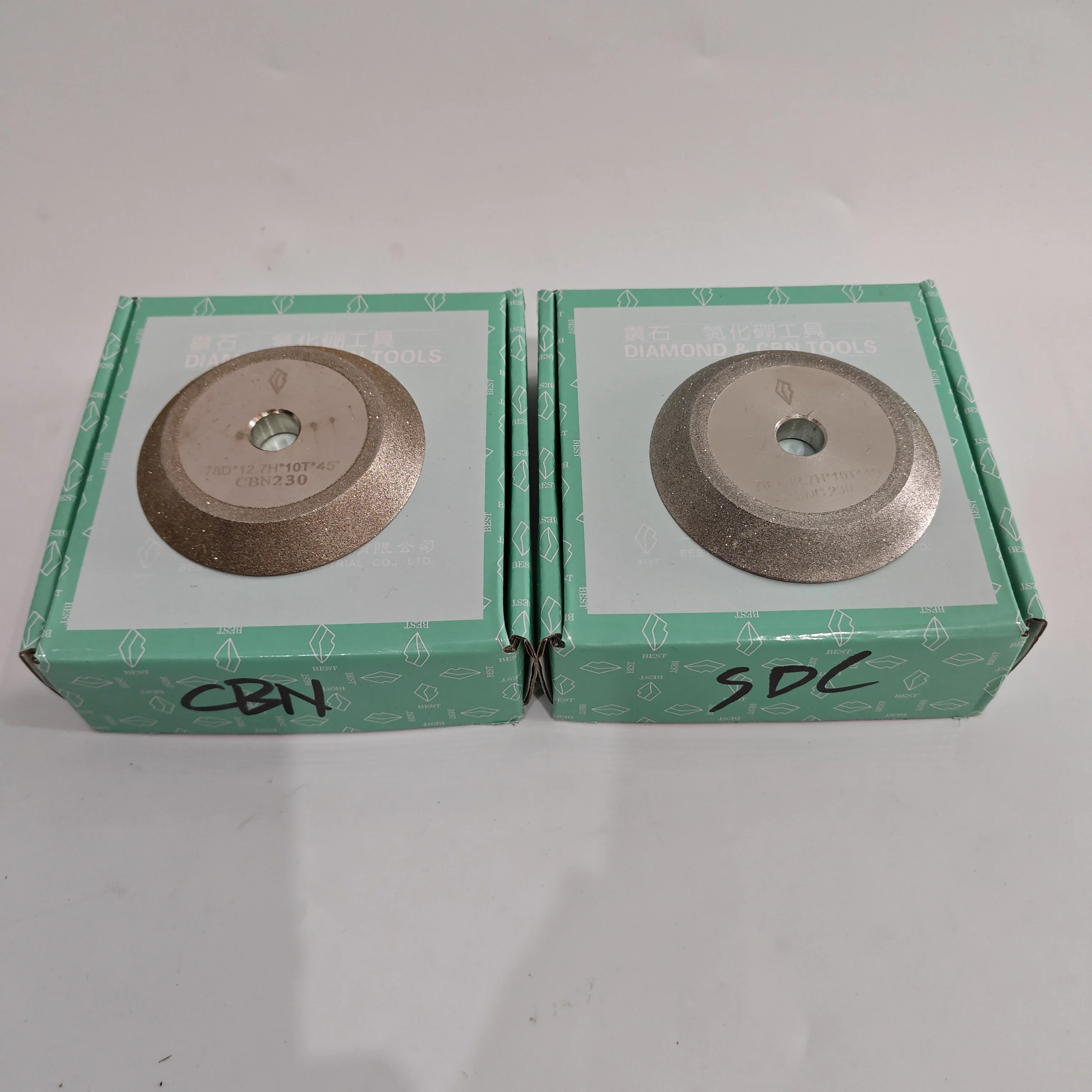

CBN SDC Grinding Wheel | End Mill Grinder Grinding Machine MR-X3/X3A/X6/F4 | 78x10x12.7mm 45°