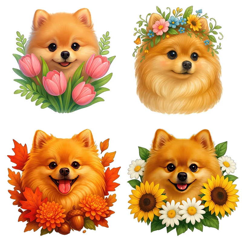 Three Ratels CD61 Smiling Akita Dog Cartoon Animal Stickers for home Decoration TPet Items decals Car Stickers