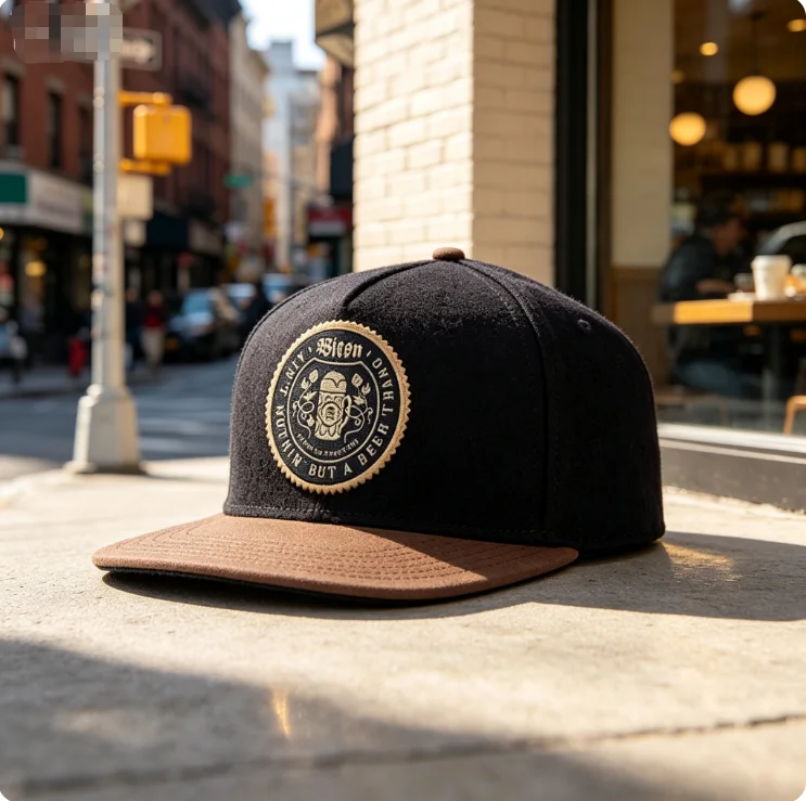 Wool Blend Woven Label Baseball Cap Men Women Outdoor Sun Hat Travel Casual Promotional Custom Logo Embroidered
