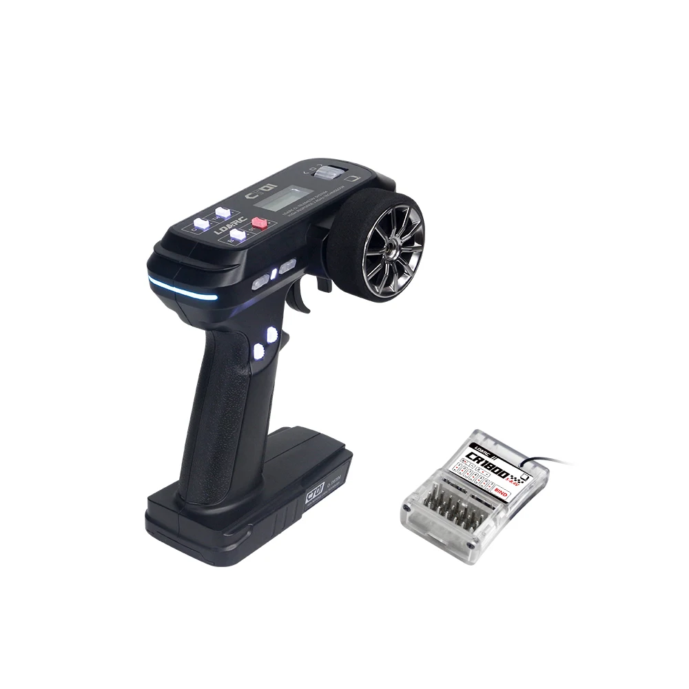 LDARC CT01 2,4 GHz 8CH controlador de Radio con pantalla LCD bidireccional con receptor CR1800 para modelos de tanques de barcos y coches RC