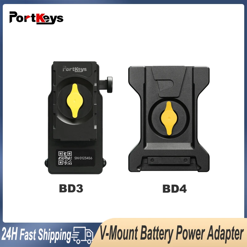 Portkeys BD3 BD4 V-Lock Battery Plate Adapter V Mount Plate NP-F Battery Monitors Cameras Battery Buckle Power Supply Dummy