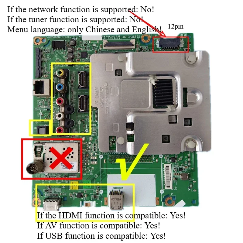 EAX66882503 Compatible for LG TV 65UH6030-UC Main Board 55UH615A-UC 60UH6035-UC Motherboard EBT64235423 EBT64235422 EBT64235502