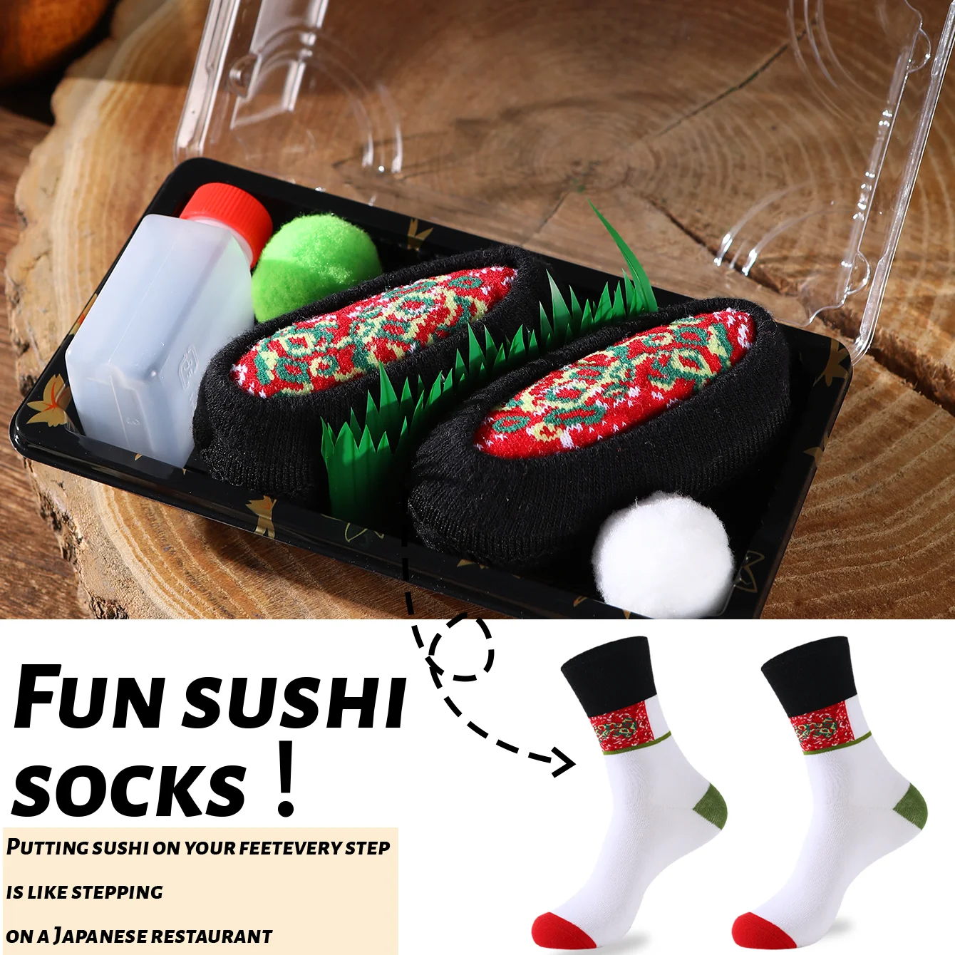 

1 пара носков до середины икры для мужчин и женщин, новинка и весело, красочные носки в подарочной упаковке с лососем и суши, европейский и американский модный стиль, удобные и дышащие, вечерние повседневные новинки, подарки на День святого Валентина, Рож