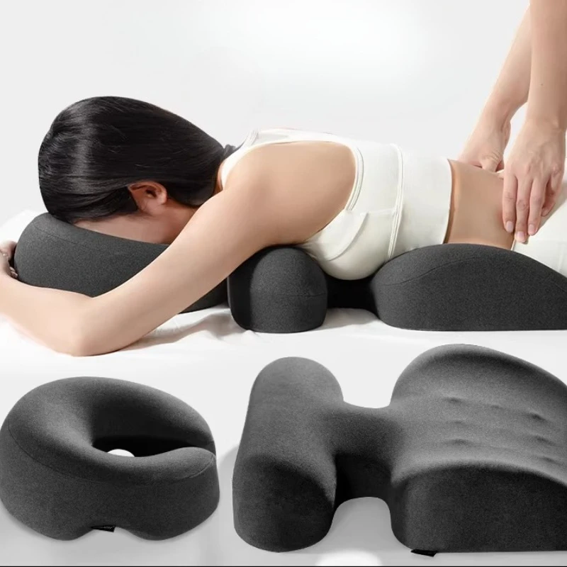 U-Shaped Facial Pillow for Massage Bed, Ergonomic Soft Face Cushion&Chest Support for Spa,Professional Beauty Massage Accessory
