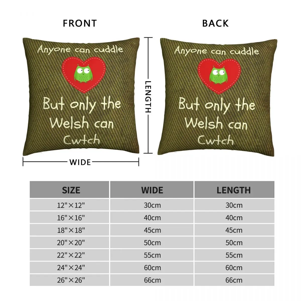 Anyone Can Cuddle Pillowcase Polyester Linen Velvet Pattern Zip Decor Home Cushion Cover