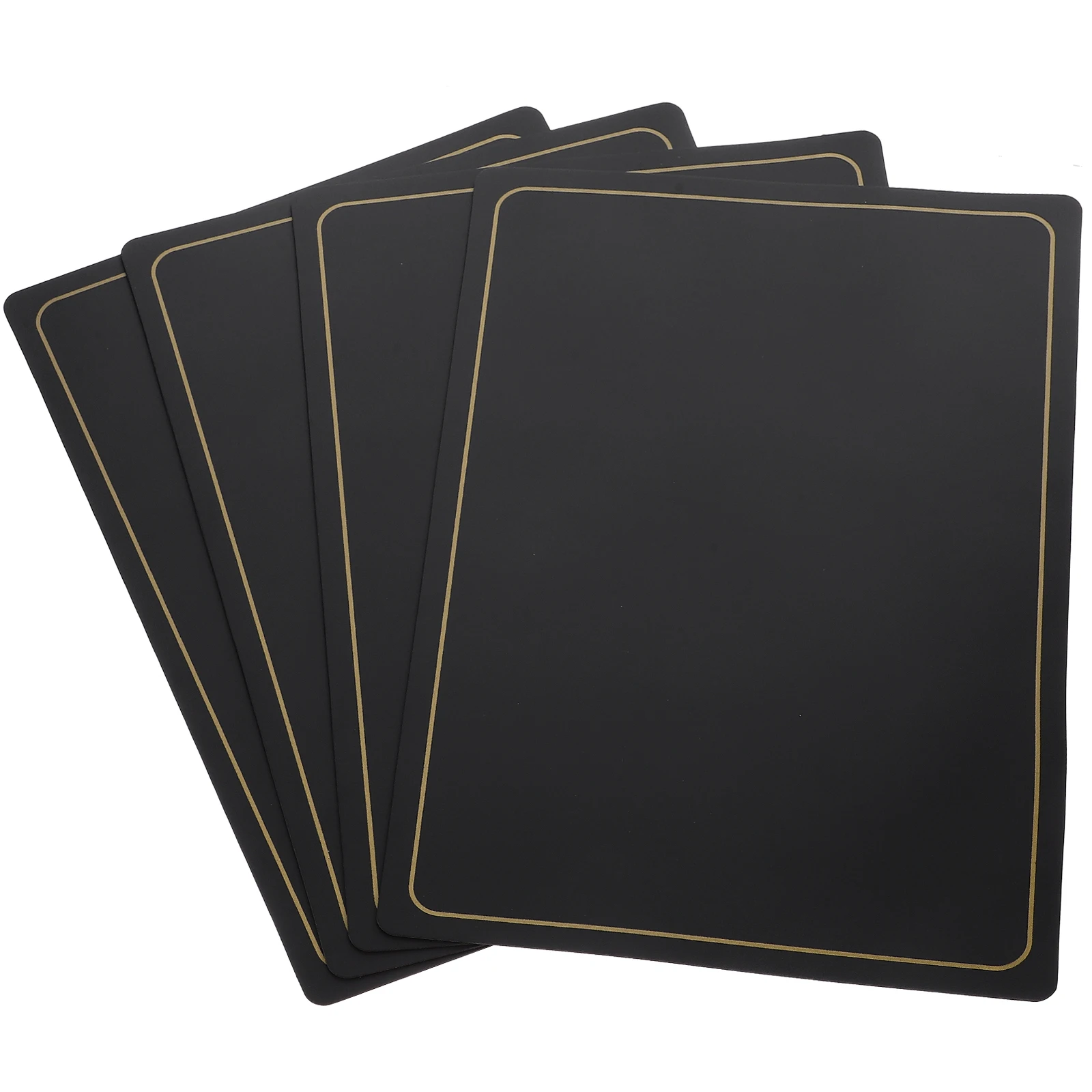 

4pcs Pu Place Mat Set Reusable Table Mats Dining Placemats Simple Style Wear-Resistant Kitchen Dining Accessories Decor