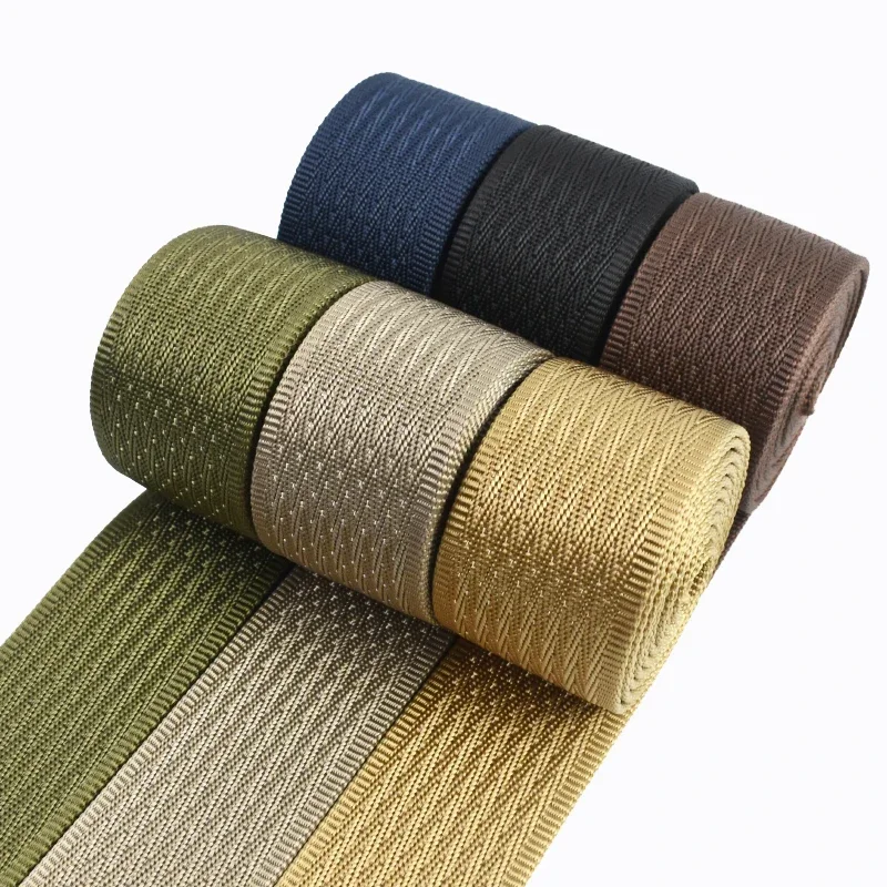 

2/5/10M 38mm Nylon Webbing Tape 2.4mm Thick Crochet Ribbon Band Bias Binding Dog Collar Safety Belt Sling Garment Decor Strap