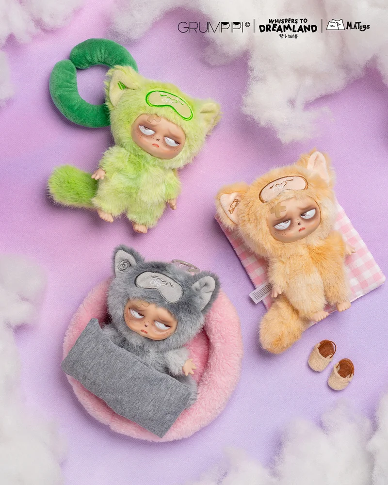 

New Genuine Sleep Grumpipi V2 Series Blind Box Vinyl Face Doll Trendy Pendant Decor Macaron Color Bag Collection Model Toy Gift