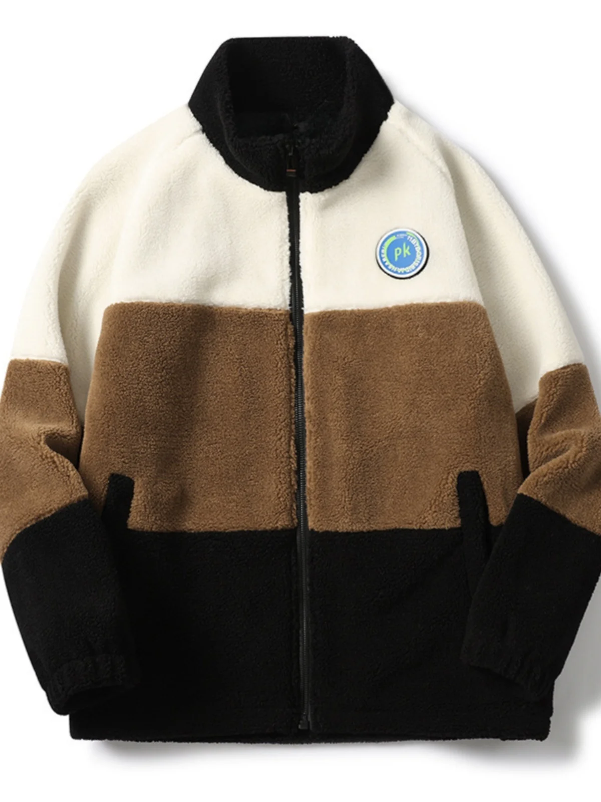 

Парные пальто Lamb e Matching для влюбленных, трансграничные, из овечьего вельвета, в стиле пэчворк, открытый кардиган, свободный крой, простой дизайн, длинный рукав