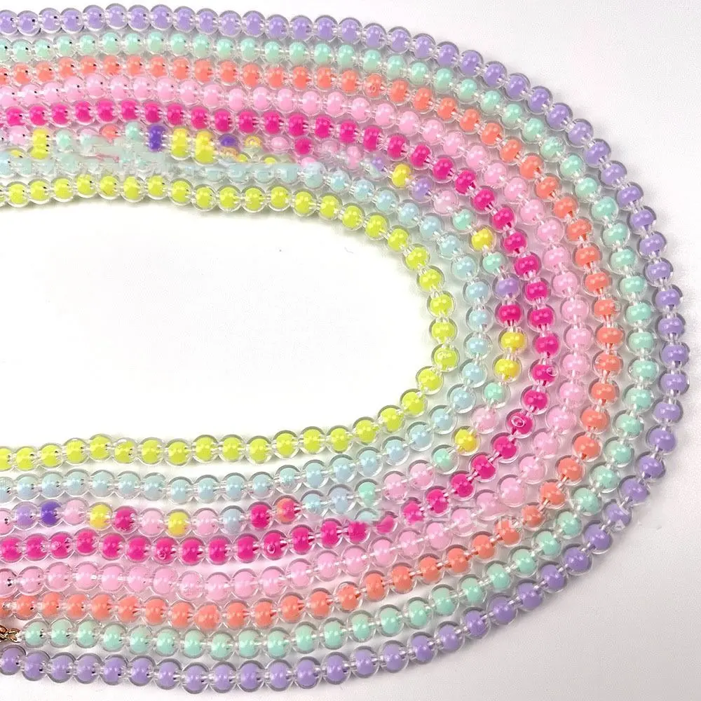 High Quality 8mm Diameter Bead String Strap 10~100cm Handbag Handles DIY purse Replacement DIY Bags Accessories