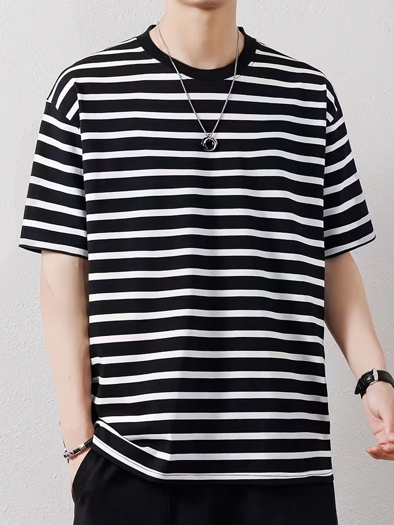 Thumbnail 2 - #27 Trending Mens Classic Striped T-Shirts Right Now