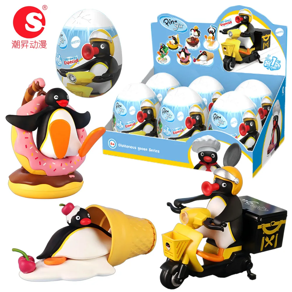 

Genuine Pingu Greedy Little Goose Series Trendy Blind Box Toy Gashapon Penguin Animal Figure Collection Model Decoration Gift