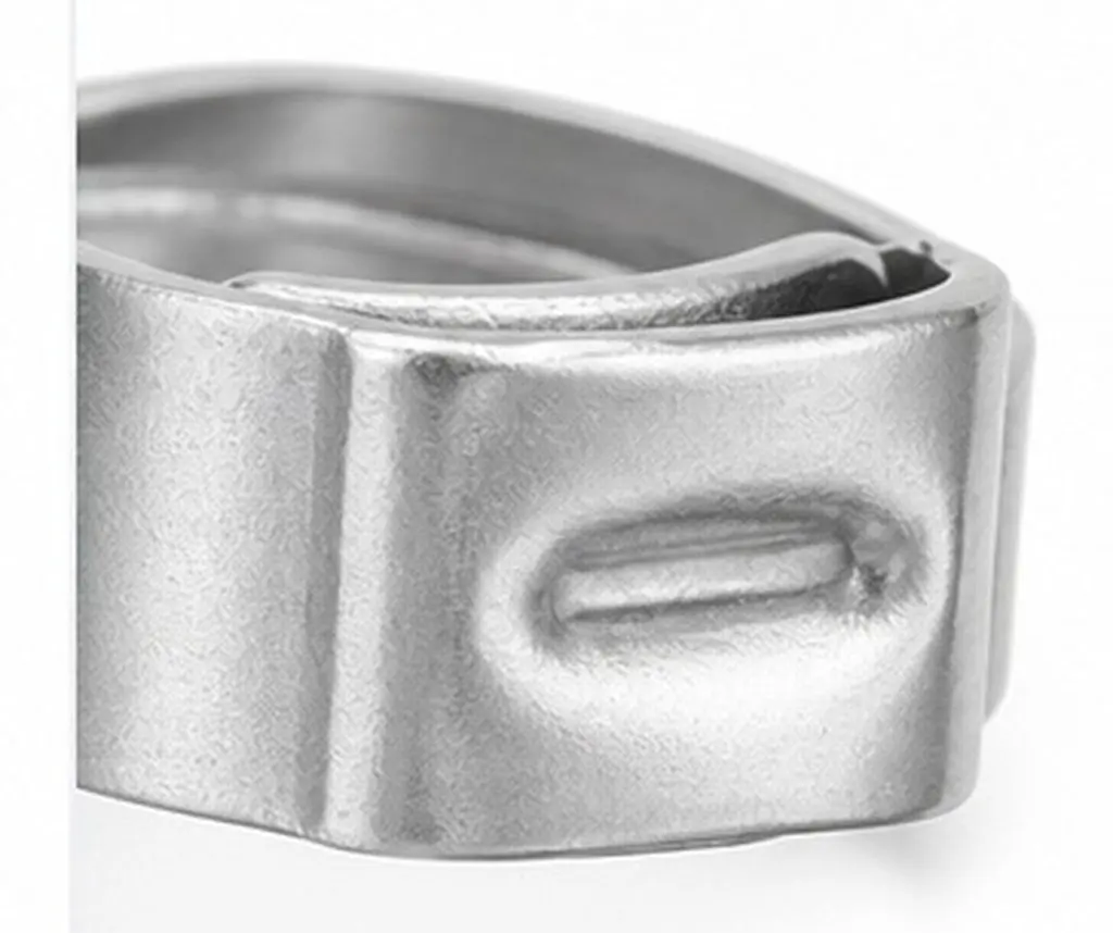 10Pcs Single Ear Stainless Steel Hose Clamps Heavy Duty Water Pipe Clip for Automotive Marine Industrial Applications