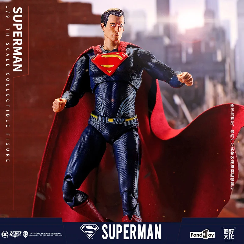 New Genuine Justice League 1/9 Dc Superman 19.5cm Super Movable Costume Head Change Collection Doll Model Boy Birthday Gift