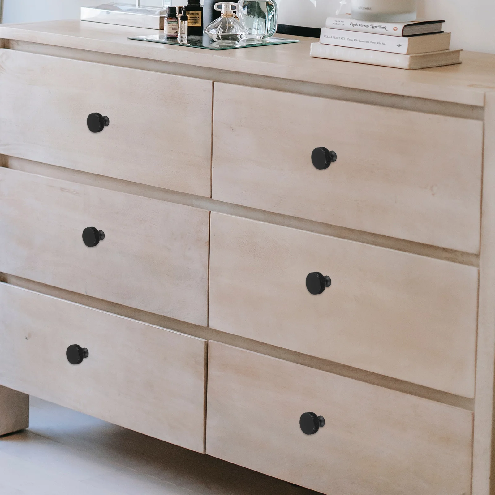 

5Pcs Cabinet Handle Durable Aluminum Alloy Modern Round Pull Replacement for Kitchen Wardrobe Drawers Door Handle