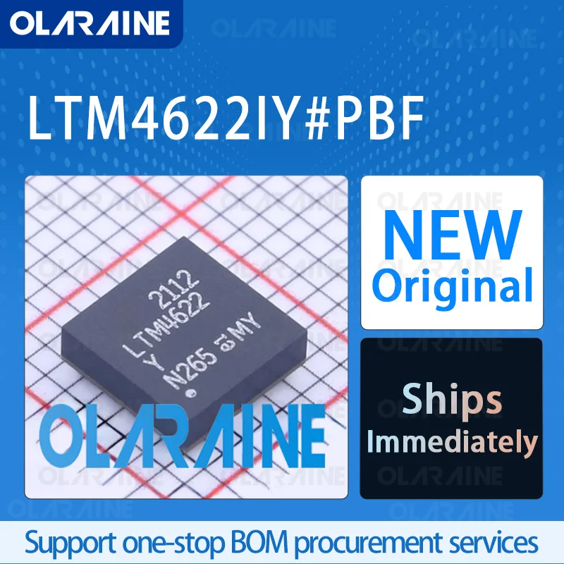 

1/5/10Pcs LTM4622IY#PBF BGA-25 original ic chip Switching regulators RoHS Voltage 5.5 V Current 2.5 A 2 Output