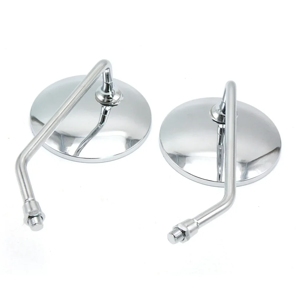 

8mm/10mm Motorcycle Round Side Mirrors for KTM Yamaha Kawasaki Honda Suzuki Lifan Loncin Dayun E-Bike Rear View Chromed Glasses